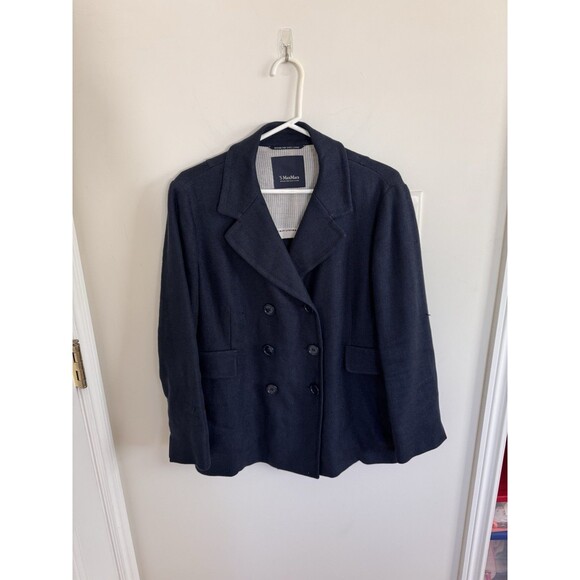 S MaxMara Linen Cotton Blazer Jacket Size 16 Quiet Luxury - Picture 2 of 12